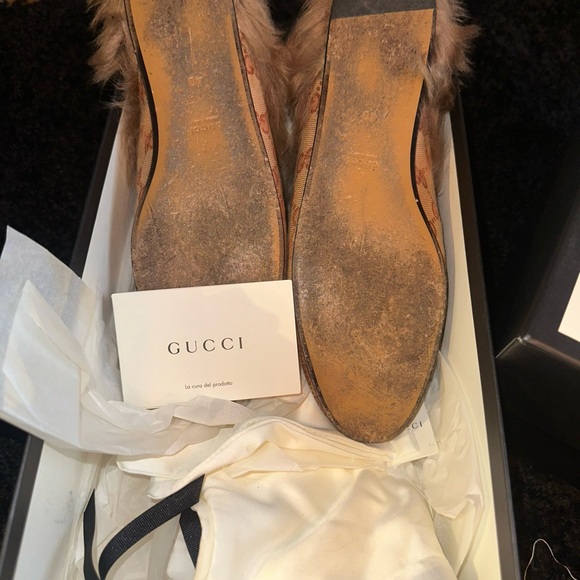 Gucci Princetown GG Canvas Slipper w/ Sherling - Picture 2 of 5